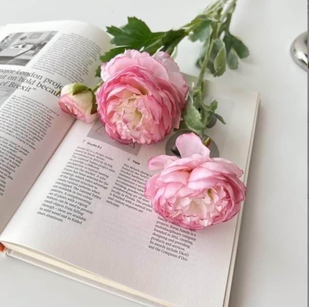 Cành hoa hồng trà 2 bông 1 nụ