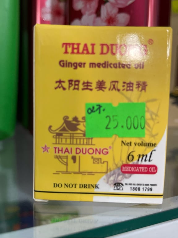 Dầu gừng thái dương nhỏ c/6ml