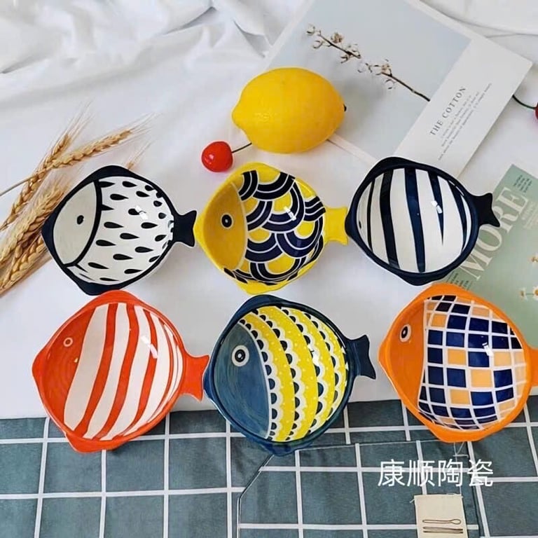 Set bát chấm mẫu hoa/ cá 6 &12 bát