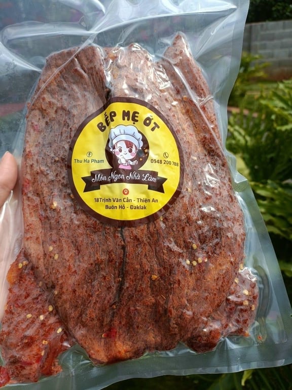 Bò khô nhà làm túi 500gr