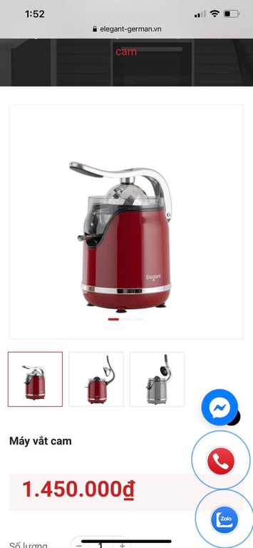 MÁY VẮT CAM ELEGANT ĐỨC