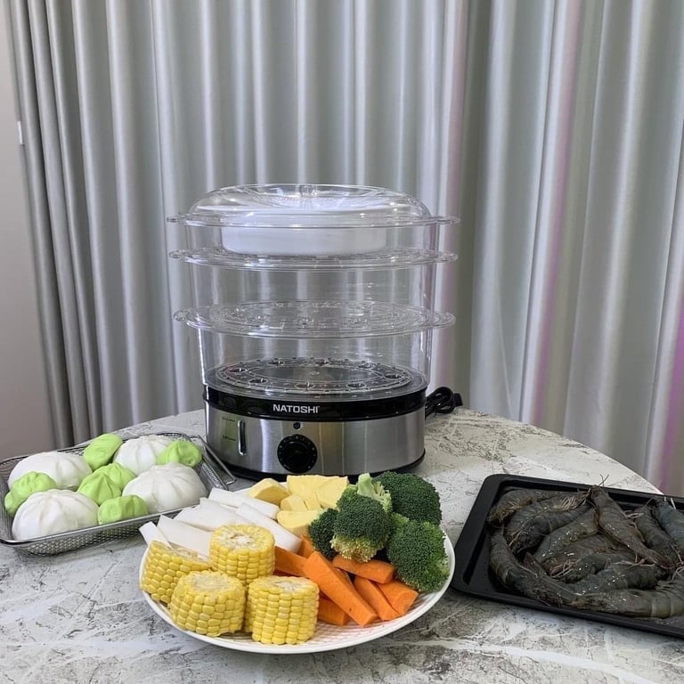 NATOSHI - NỒI HẤP 3 TẦNG NATOSHI NS09 9 LÍT