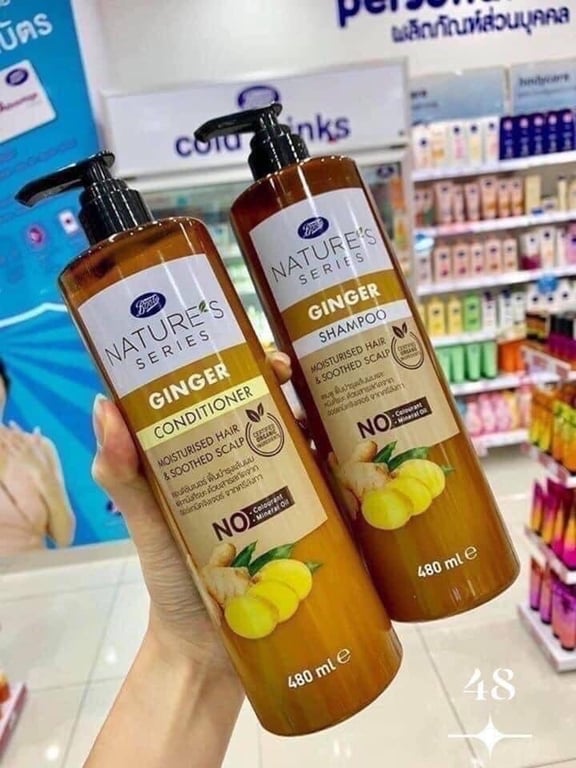 bộ dầu gội gừng gần 1000ml 1 cặp cả gội và xả.