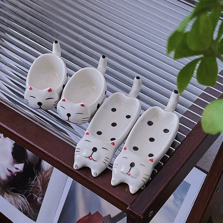 Bát đựng nước chấm - gác đũa hình mèo