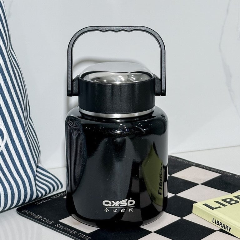 Bình ủ cháo cao cấp có quai xách tiện lợi kèm thìa inox gấp gọn