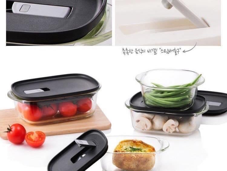 Hộp Thủy Tinh Chịu Nhiệt Lock&Lock Steam Hole LLG940 550ml