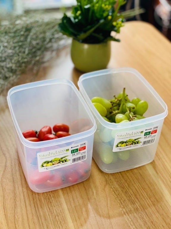 Set 3 Hộp nhựa dẻo 1600ml Inomata Nhật Bản