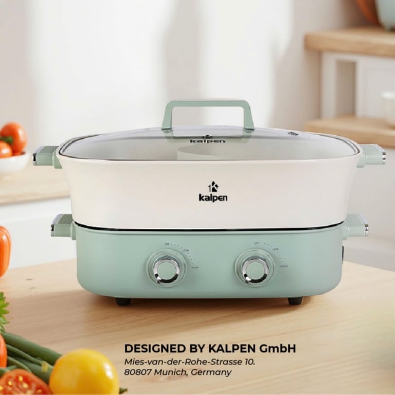 BẾP LẨU - NƯỚNG 2 NGĂN ĐA NĂNG KALPEN 6.5L PP66