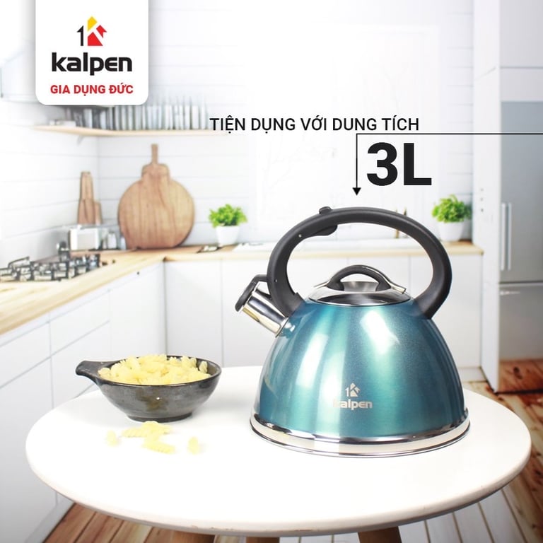 ẤM ĐUN NƯỚC INOX KALPEN KK03 DUNG TÍCH 3L