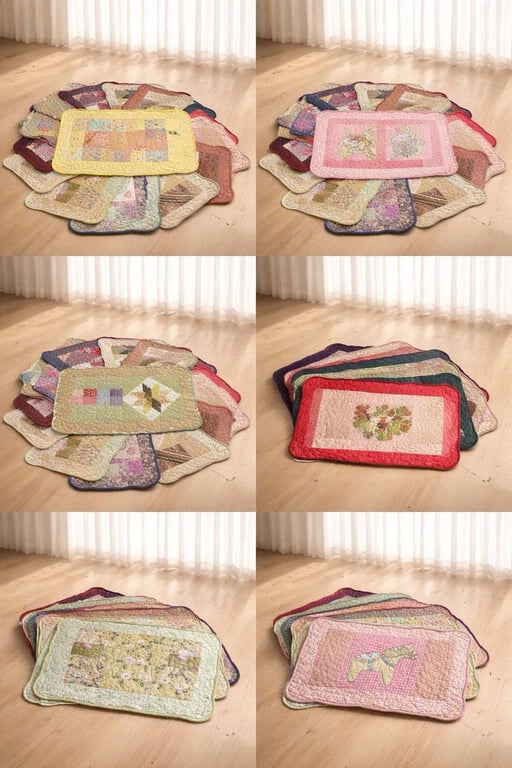 SET 5 THẢM QUILT VINTAGE NIKKA NHẬT- NK06