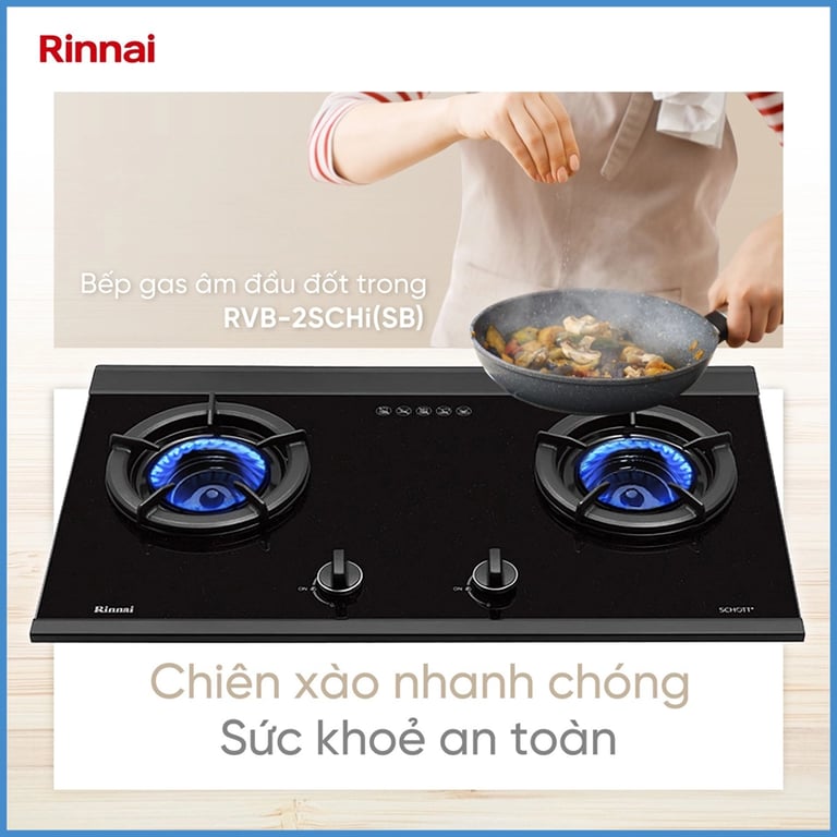 BẾP GAS ÂM RINNAI RVB-2SCHI(SB)