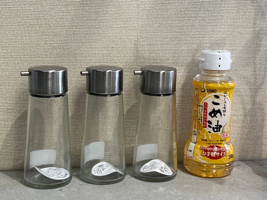 Set 3 lọ thuỷ tinh rót gia vị Nhật 140ml