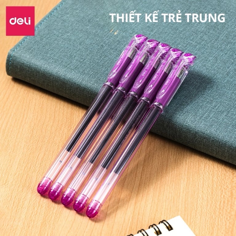 BÚT GEL DELI NGÒI 0.5MM tăng X3 MỰC ❤️