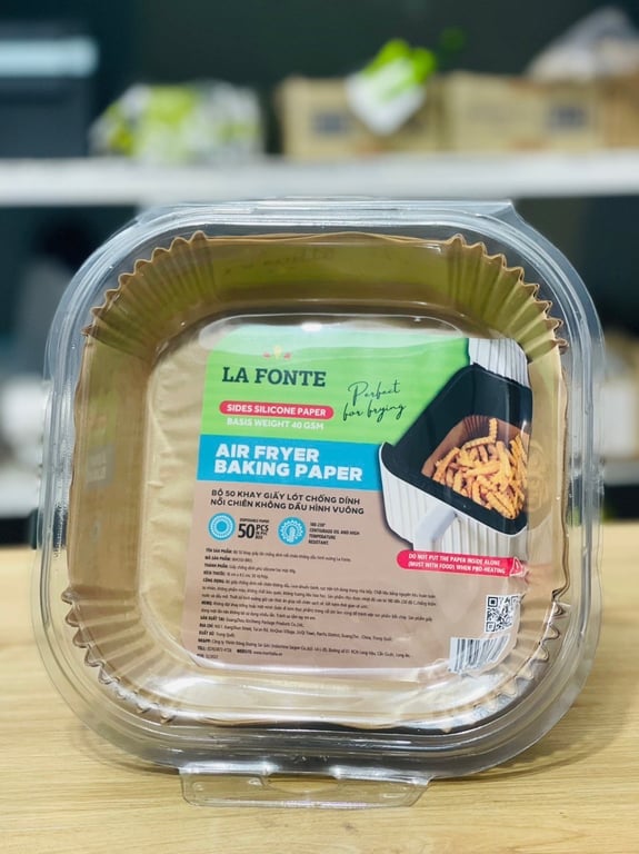 SET 50 KHAY GIẤY LÓT CHỐNG DÍNH DÙNG CHO NỒI CHIÊN KHÔNG DẦU LA FONTE