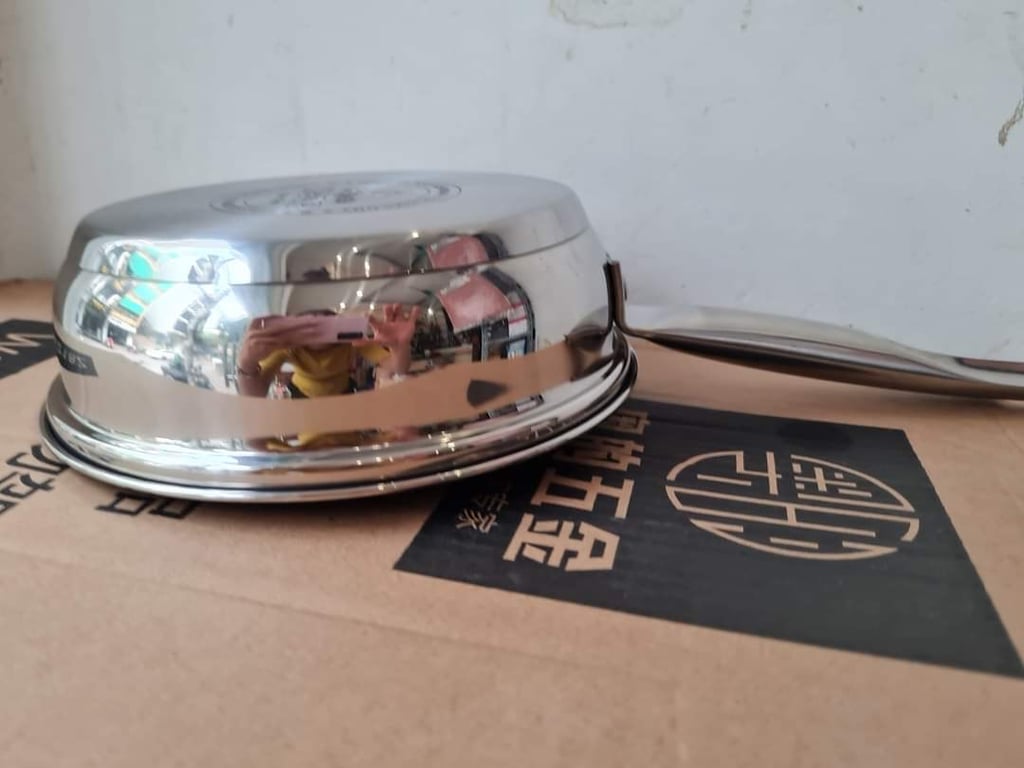 CHẢO INOX 304 CHỐNG DÍNH CAO CẤP 5 ĐÁY KALPEN Size 18CM