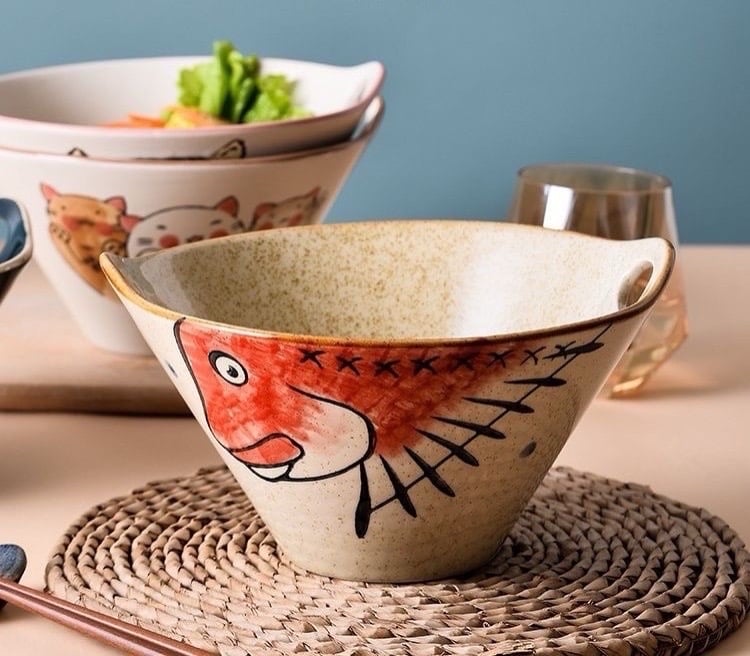 Set 2 Bát tô sâu lòng gốm sứ cao cấp 20cm, dung tích 800ml