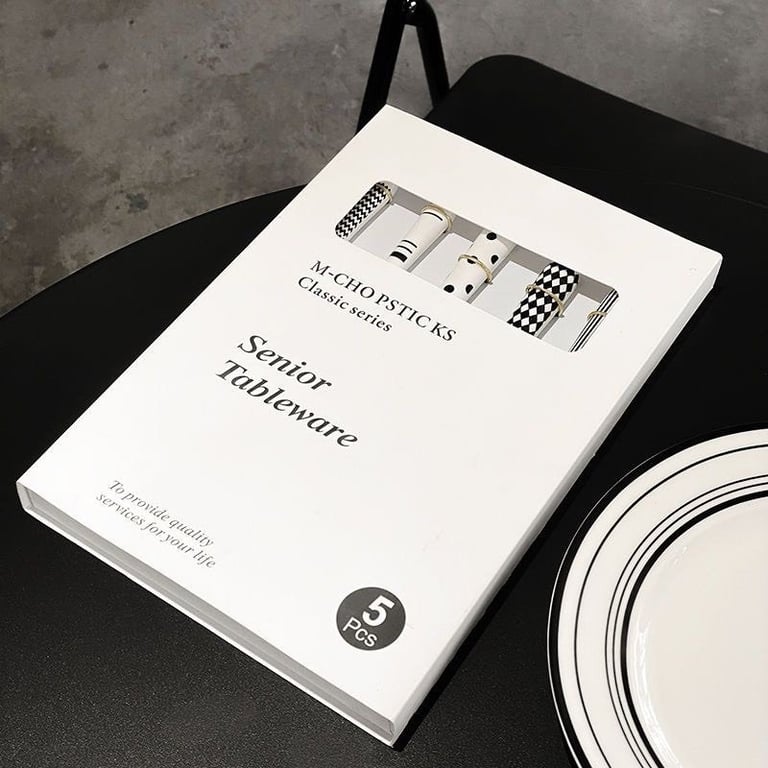 Set Dao Thìa Nĩa ăn Steak Hepburn - Tay cầm sứ bọc inox 304 chống gỉ phong cách Bắc Âu