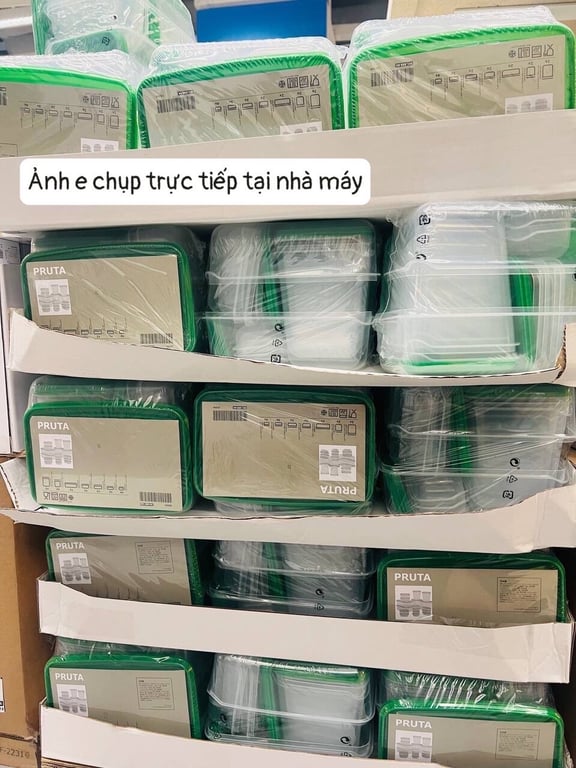 BỘ HỘP NHỰA ĐỰNG THỰC PHẨM 17 MÓN - HÀNG IKEA CHÍNH HÃNG