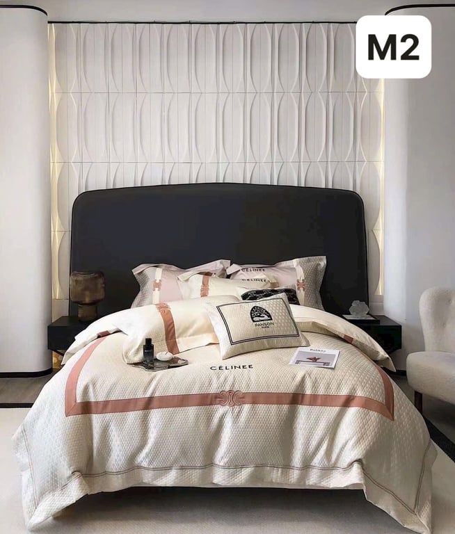 Set Chăn ga Lụa thượng hạng siêu chất lượng Luxurious Celine