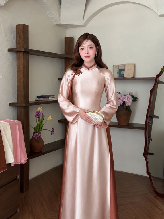 AD Bách Hoa nâu sữa (S->XXL)