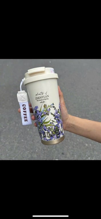 Ly Giữ Nhiệt Họa Tiết Hoa Nhẹ Nhàng Dung Tích 500ml