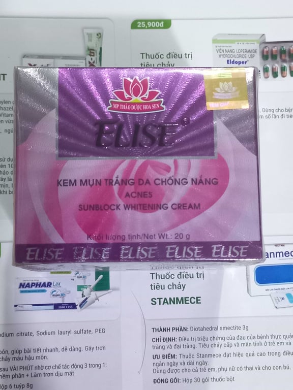 Kem elise 20g nám/tàn nhang/mụn /tái tạo