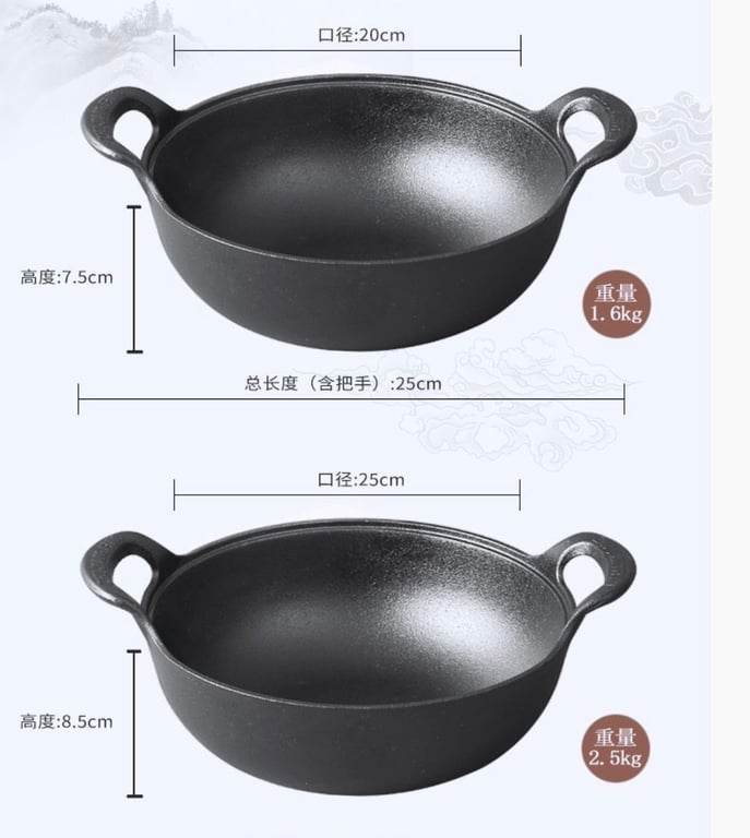 CHẢO GANG SÂU LÒNG KÈM NẮP GỖ