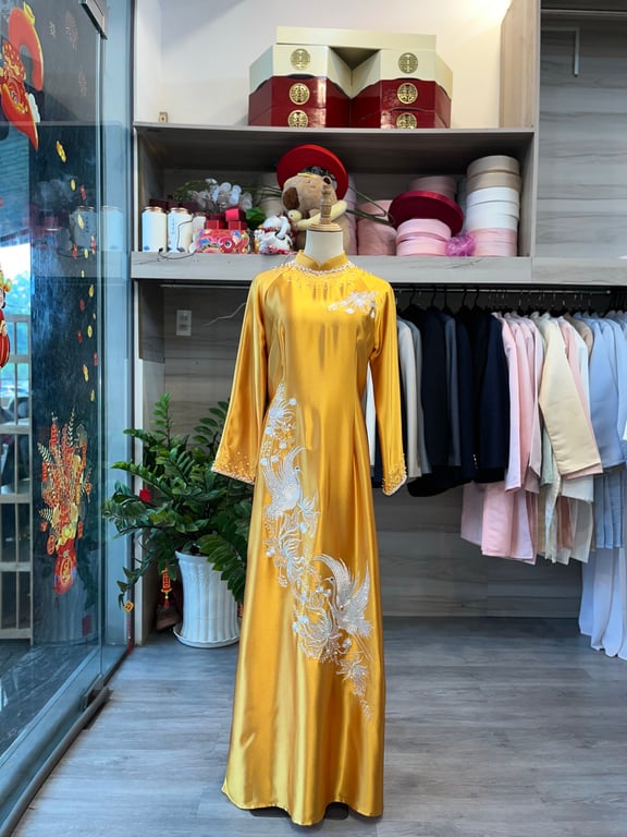Áo dài sui vàng - size 3XL