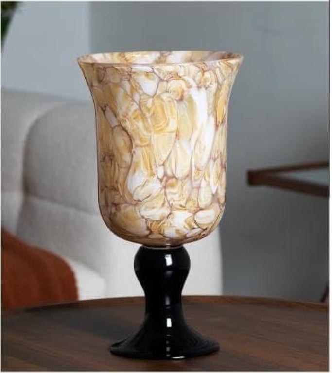 Bình hoa vân đá có chân cao cấp.