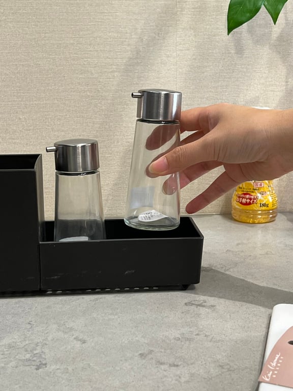 Set 3 lọ thuỷ tinh rót gia vị Nhật 140ml