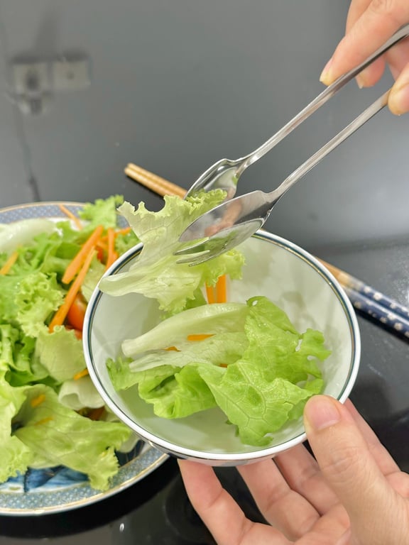 DỤNG CỤ KẸP, GẮP SALAD BẰNG INOX ECHO 19CM