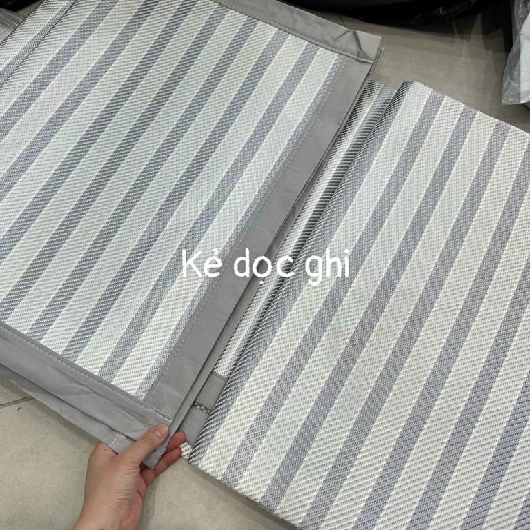 CHIẾU MÂY ĐIỀU HOÀ - MUJI kẻ