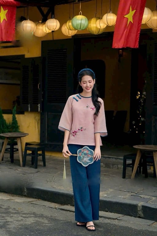 Set PP Vân Đào - hồng xanh (có bigsize).