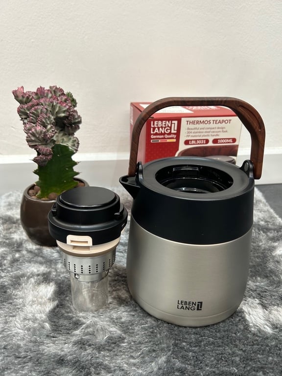 Ấm pha trà giữ nhiệt có lọc trà dung tích 1L Lebenlang LBL3031