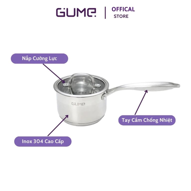 Quánh inox Gume size 16cm
