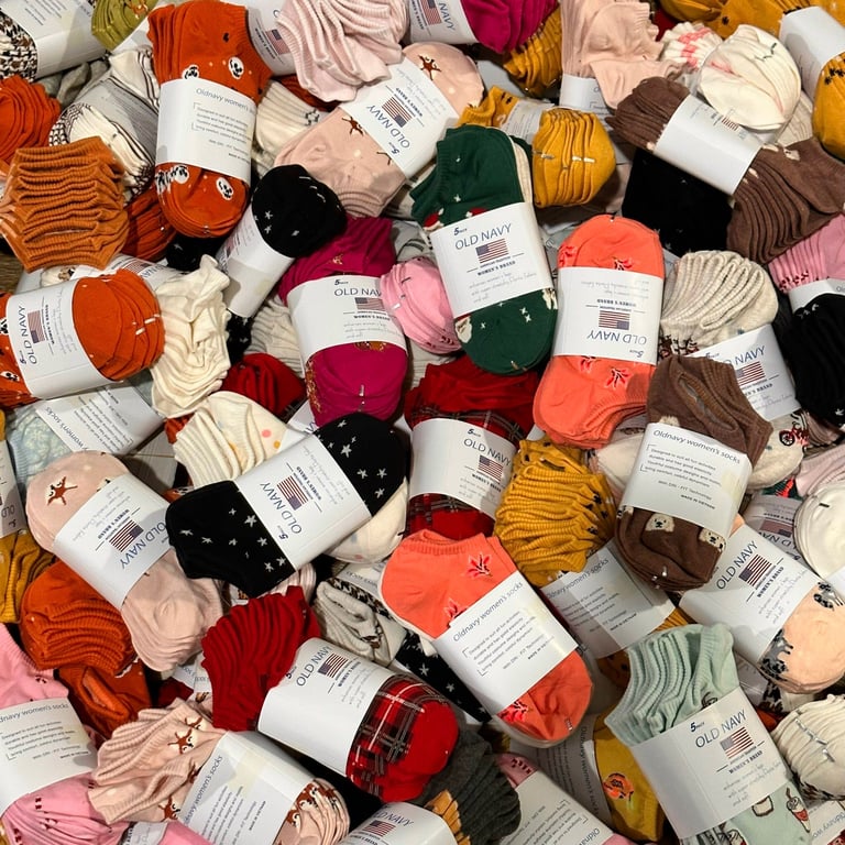 Set 5 đôi TẤT OLD NAVY HÀNG NGUYÊN PACK