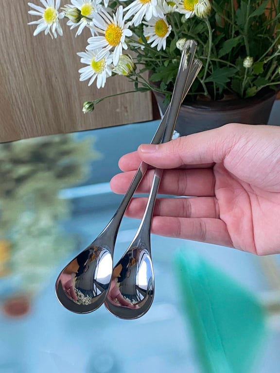 Set 5 thìa Chockmen 22cm inox316 cán dài phong cách Hàn Quốc 24cm