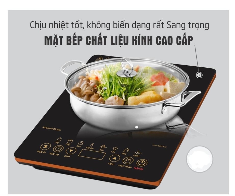 BẾP TỪ ĐƠN MASTER BOSS 822 CÓ TẶNG NỒI