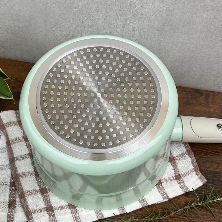 Bộ nồi nhôm đúc kèm xửng hấp Kaiyo màu xanh mint