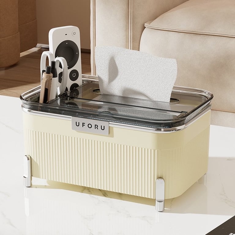 Hộp đựng khăn giấy đa năng màu kem uforu UF163