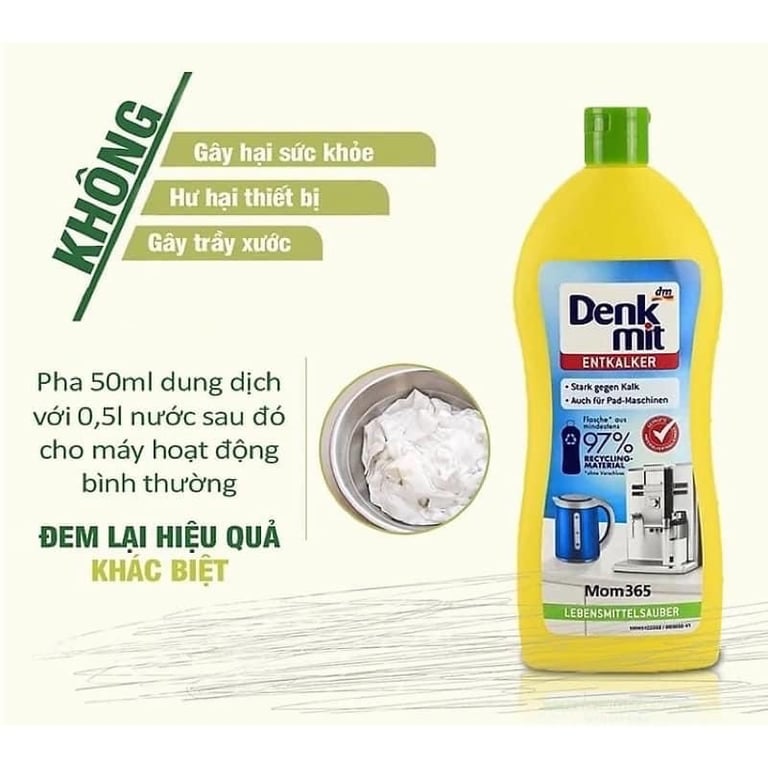 Dung dịch tẩy cặn canxi  Denkmit Entkalker (250ml)