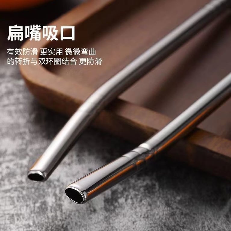 Set 5 ỐNG HÚT KÈM THÌA INOX 304