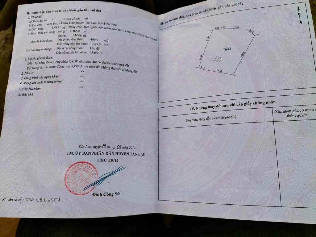 350m2 tại Thị trấn mãn Đức Tân Lạc, Hoà Bình