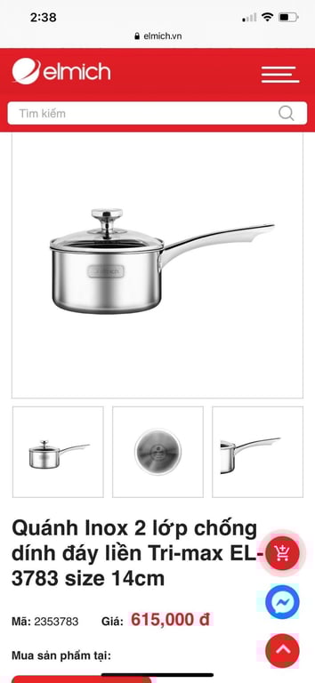 Quánh Elmich Trimax size 14cm thanh lý