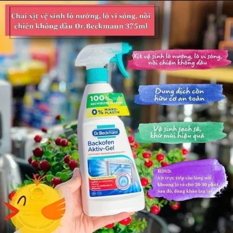 Dung dịch vệ sinh Lò nướng và Nồi chiên ko dầu