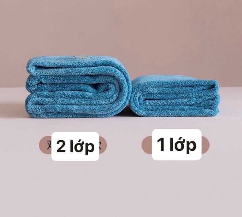 COMBO 2C KHĂN LAU TÓC CAO CẤP SIÊU THẤM HÚT
