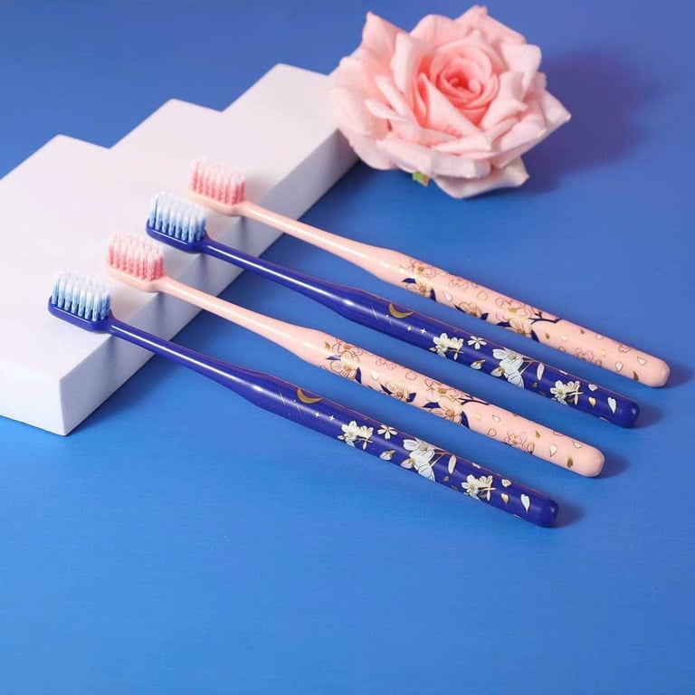 Bộ 2 Bàn Chải Đánh Răng Nano Sợi Silicone Mềm dài 19 cm