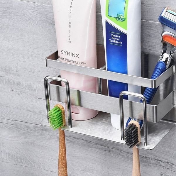 Kệ bàn chải 2 cốc inox 304 KBC06