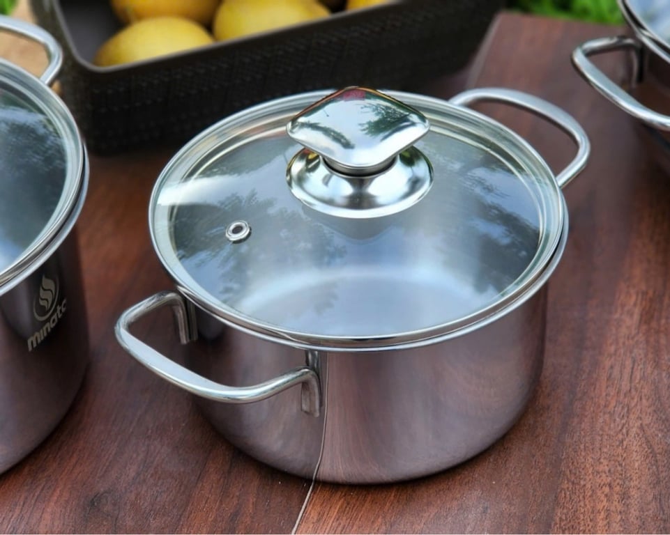 Bộ nồi 4 món (3 nồi +1 xửng thông minh) MINATA MPS1820-FL