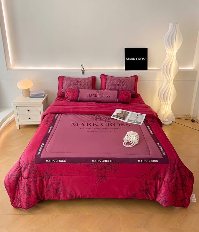 Set 5 món ga gối nỉ nhung êm dịu MarkCross CHT15 💯💯